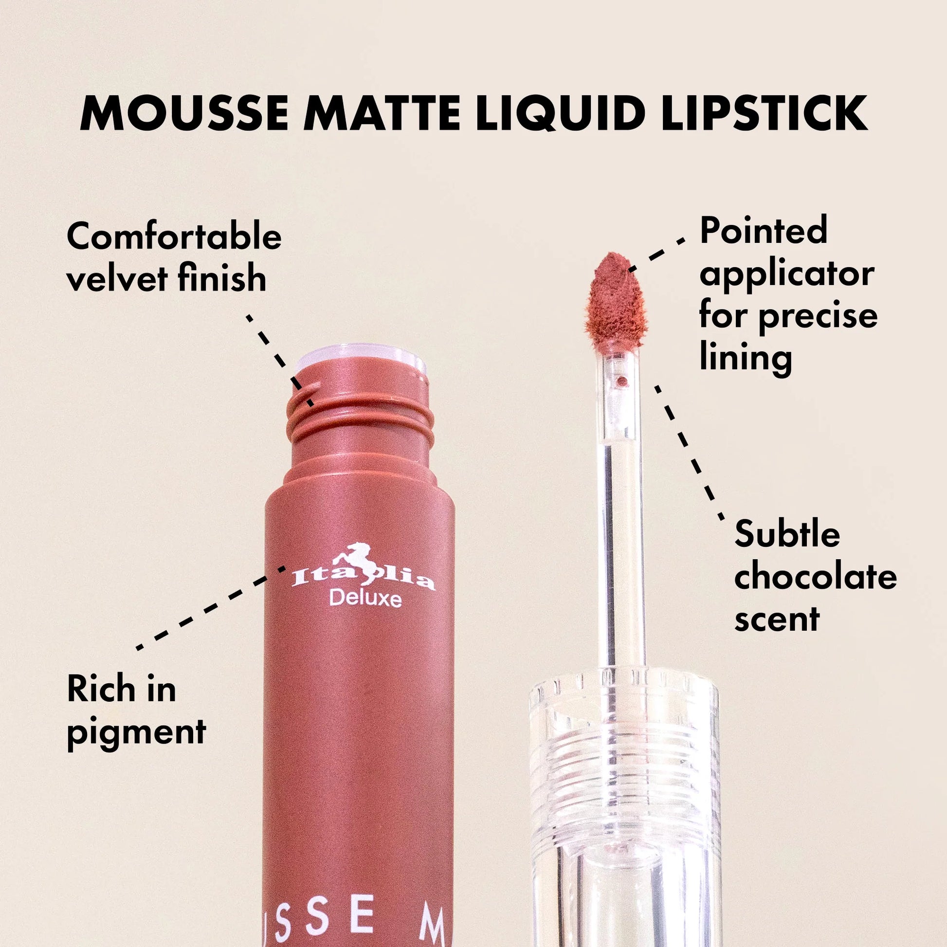 Mousse Matte Labial Liquido - Italia Deluxe