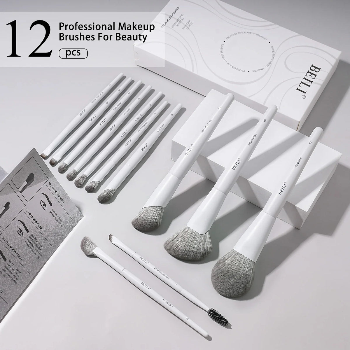 Set 12 Brochas - Beili Beauty