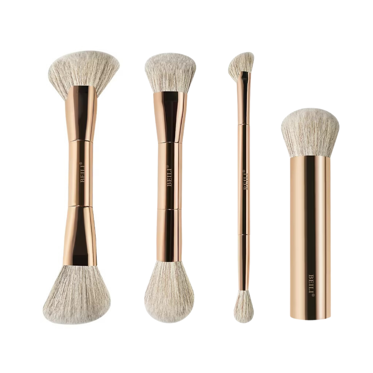 Set 4 Brochas Dobles - Beili Beauty