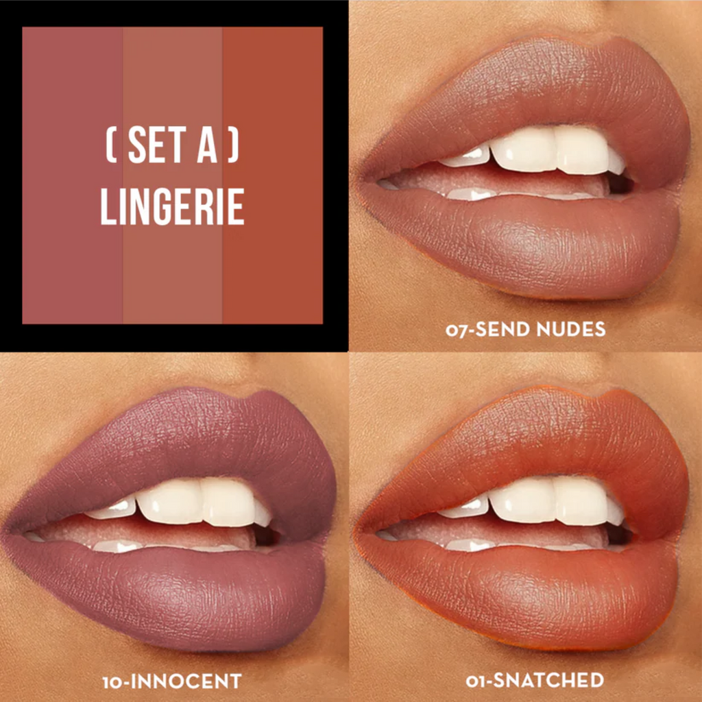 Sexy Trio Satin Lipstick Sets - Italia Deluxe