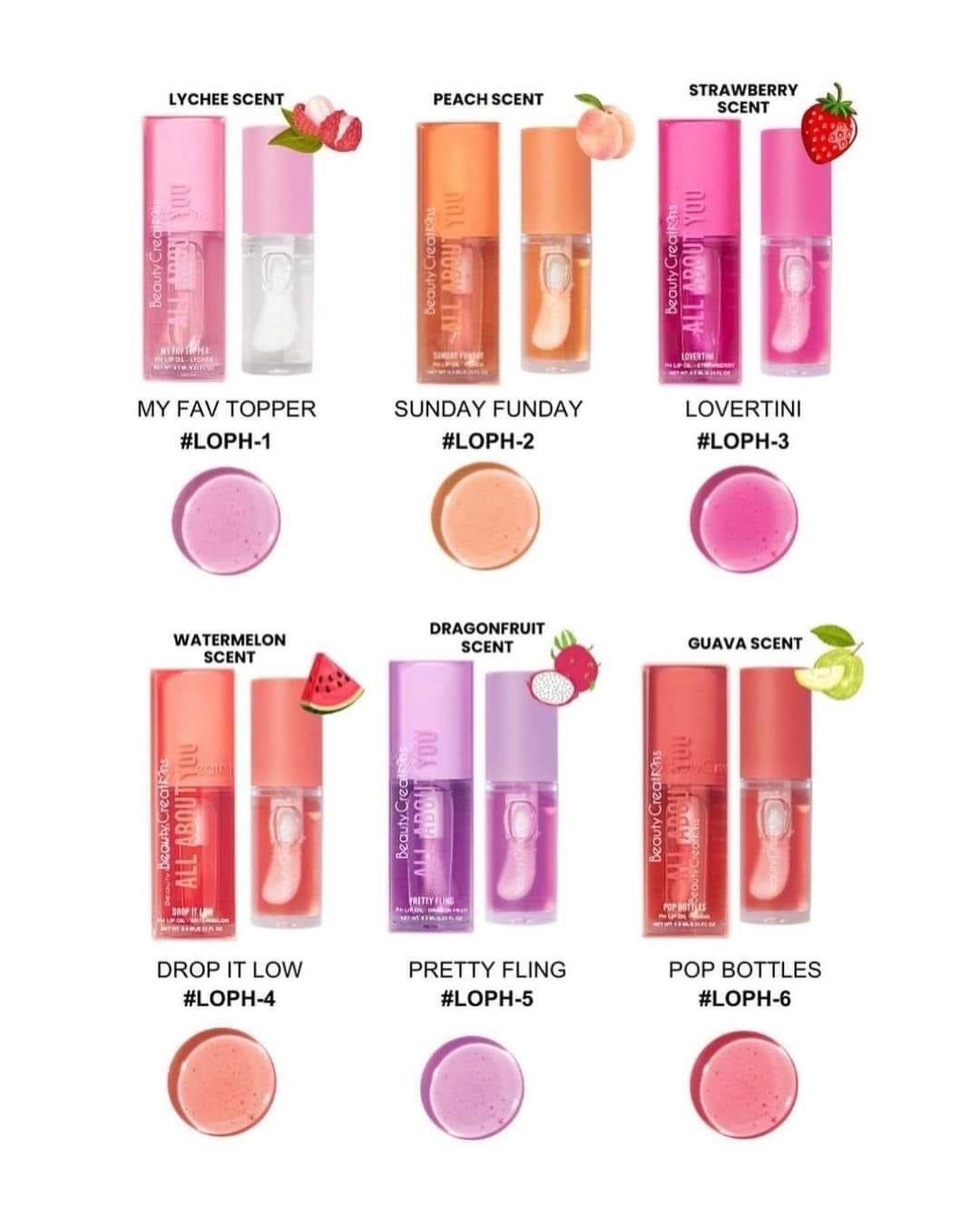 All About You PH Lip Oils - Beauty Creations