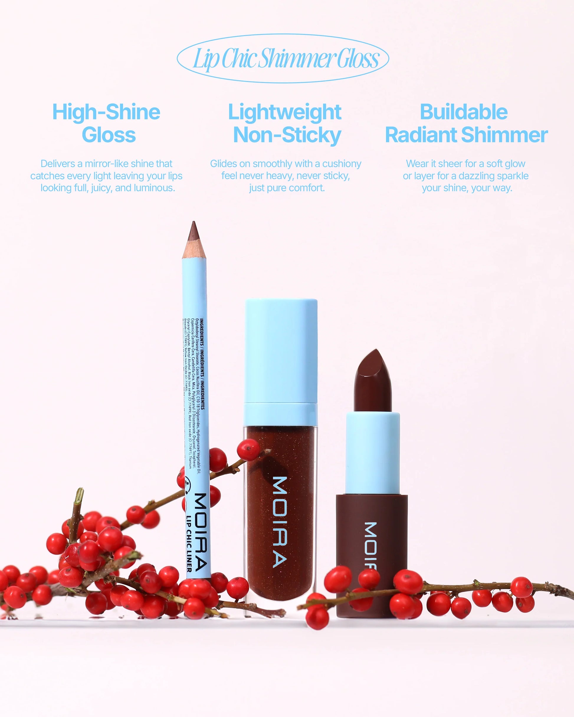 Lip Chic Shimmer Gloss - Moira Beauty