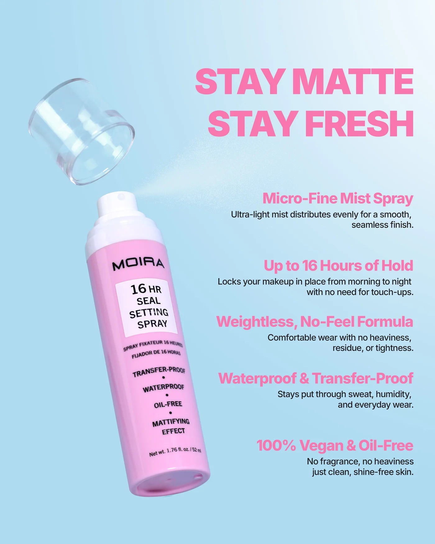 16HR Seal Setting Spray - Moira Beauty