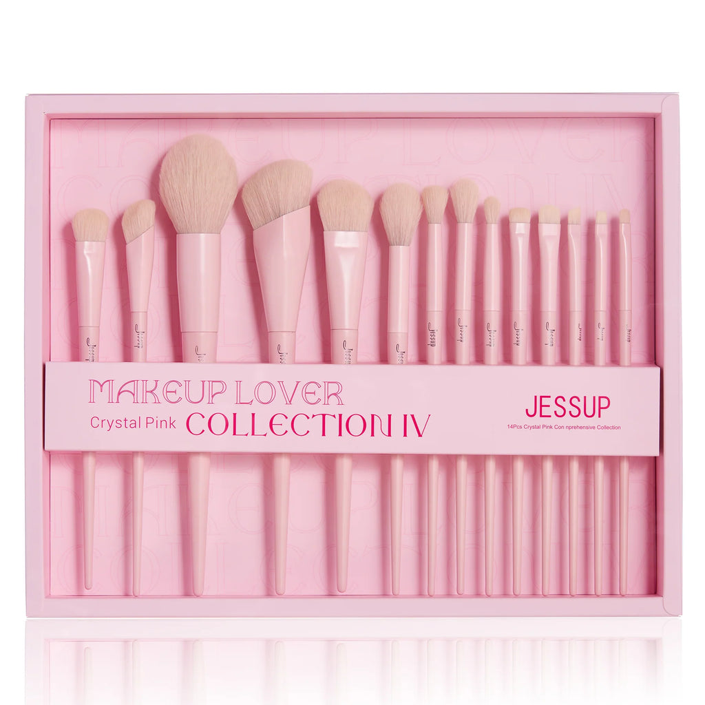 Set 14 Brochas Crystal Pink T495 Gift Set - Jessup Beauty