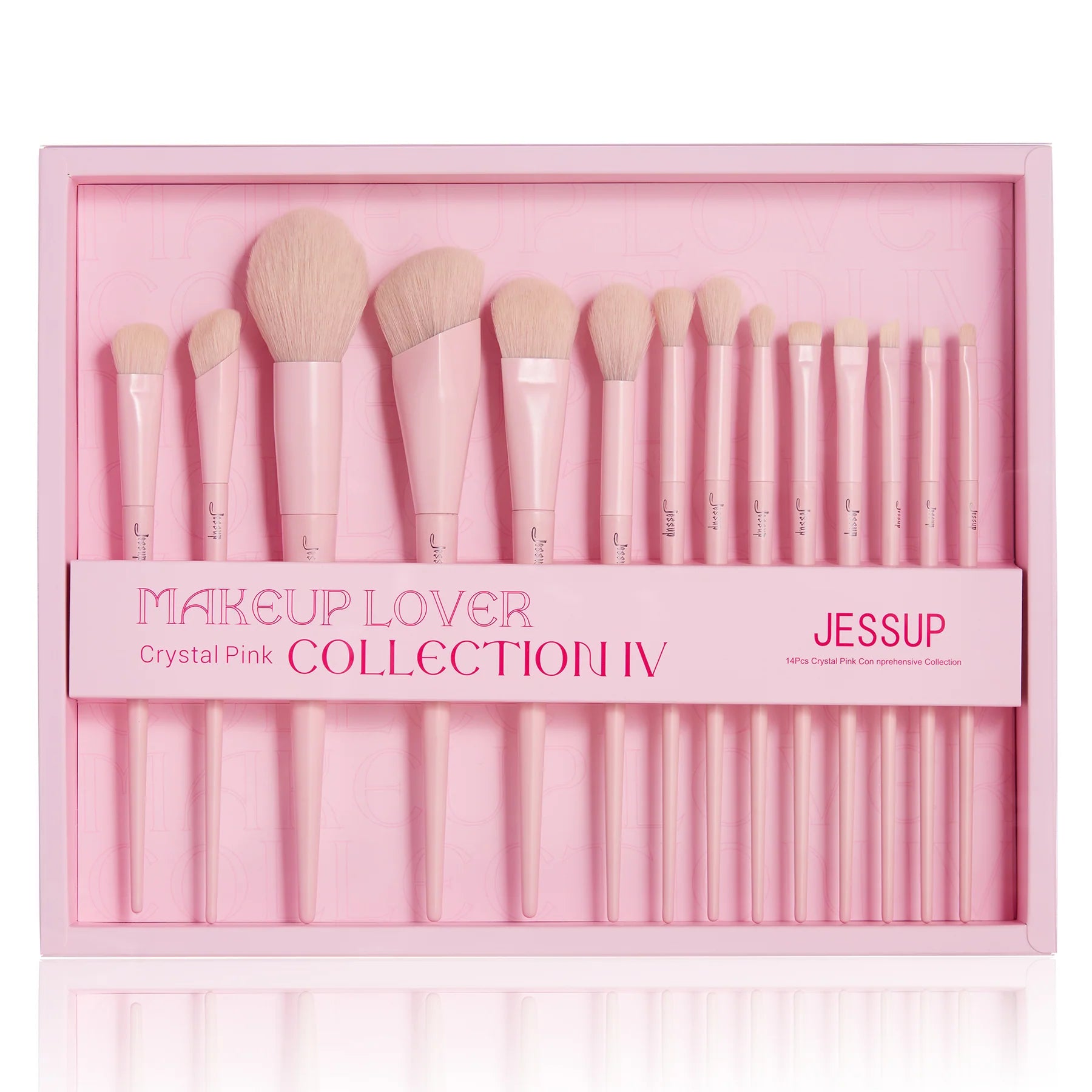Set 14 Brochas Crystal Pink T495 Gift Set - Jessup Beauty