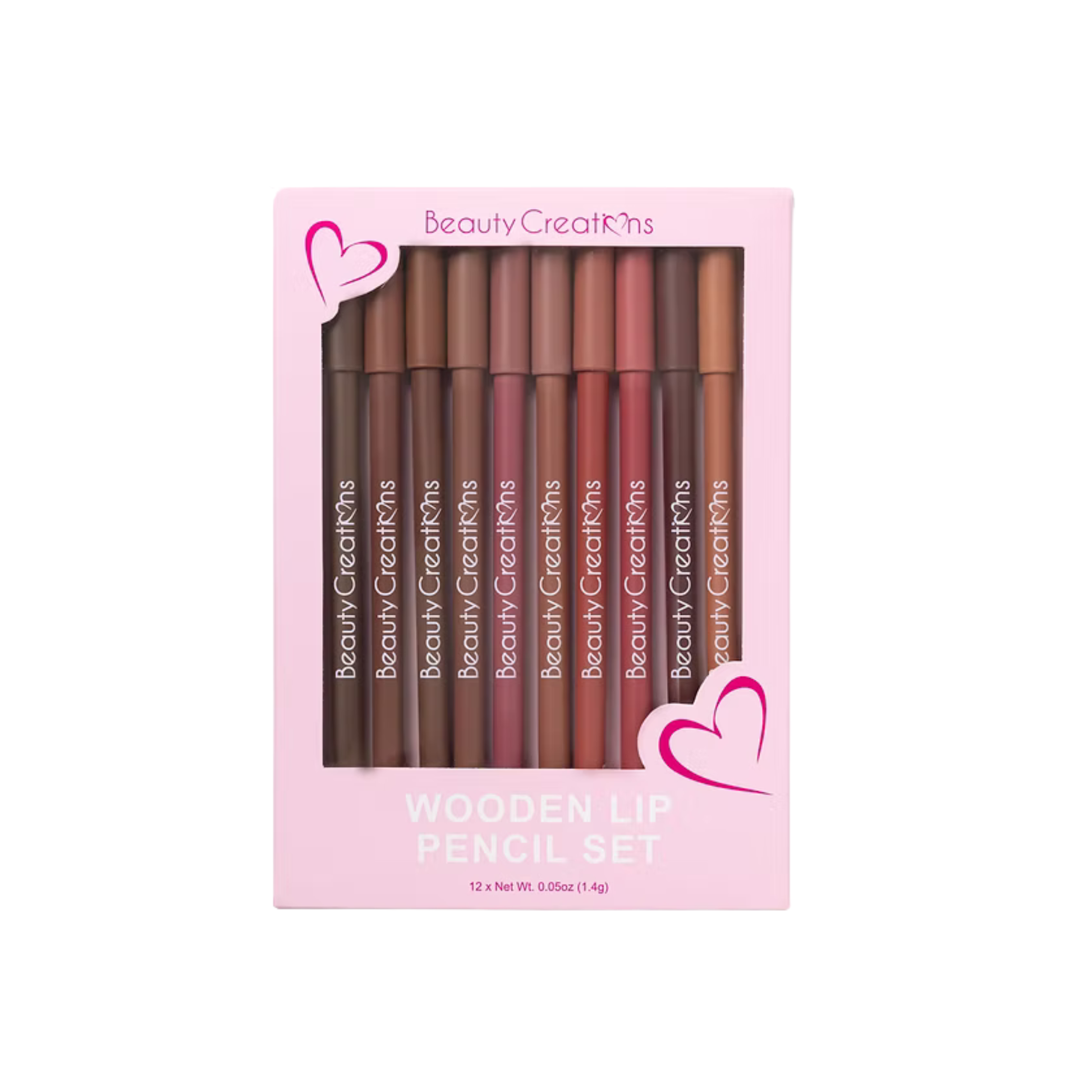 Wooden Lip Pencil Set - Beauty Creations