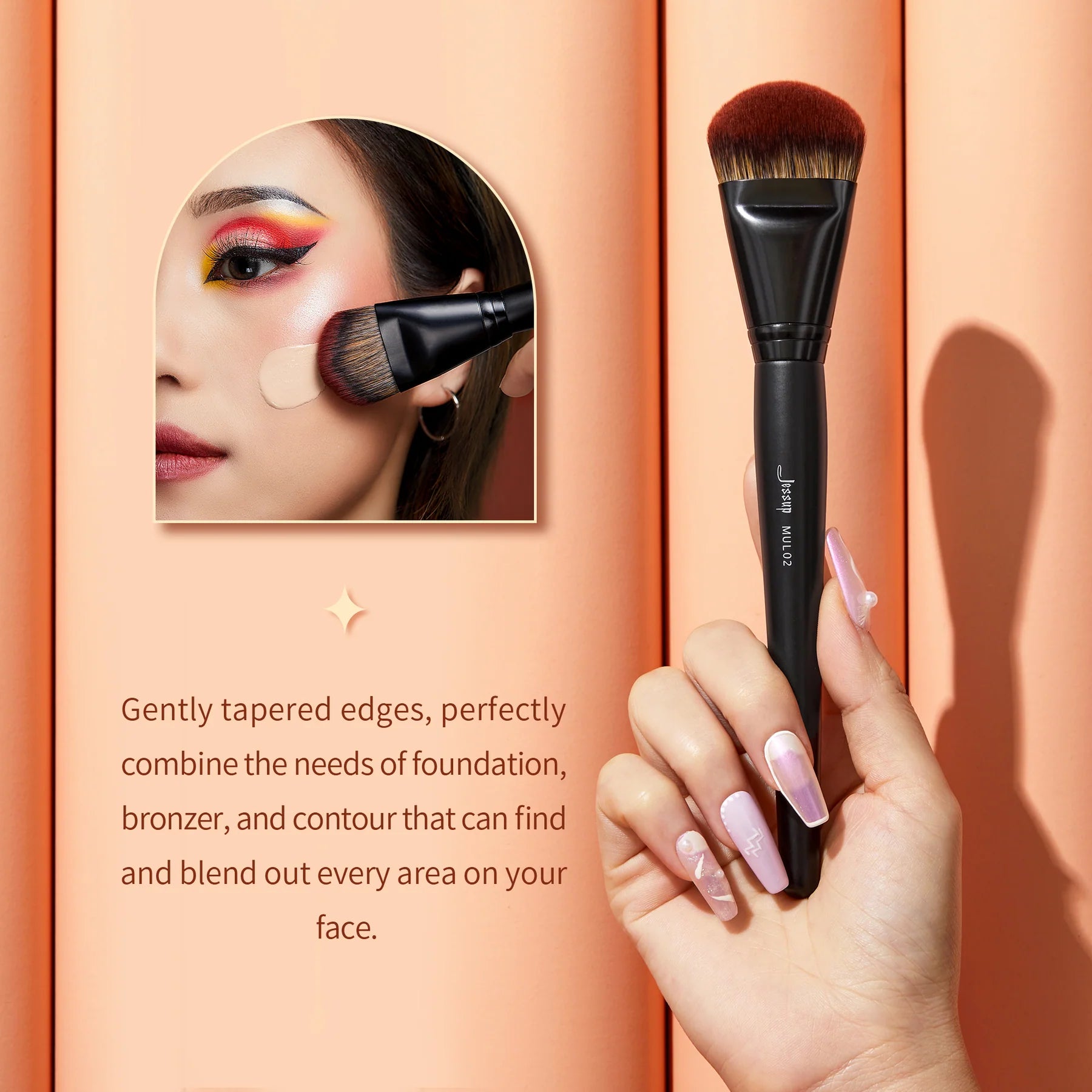 Brocha Individual Base Matte Black MUL02 - Jessup Beauty