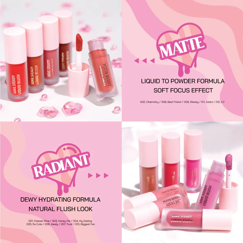 Love Steady Rubor Liquido - Moira Beauty