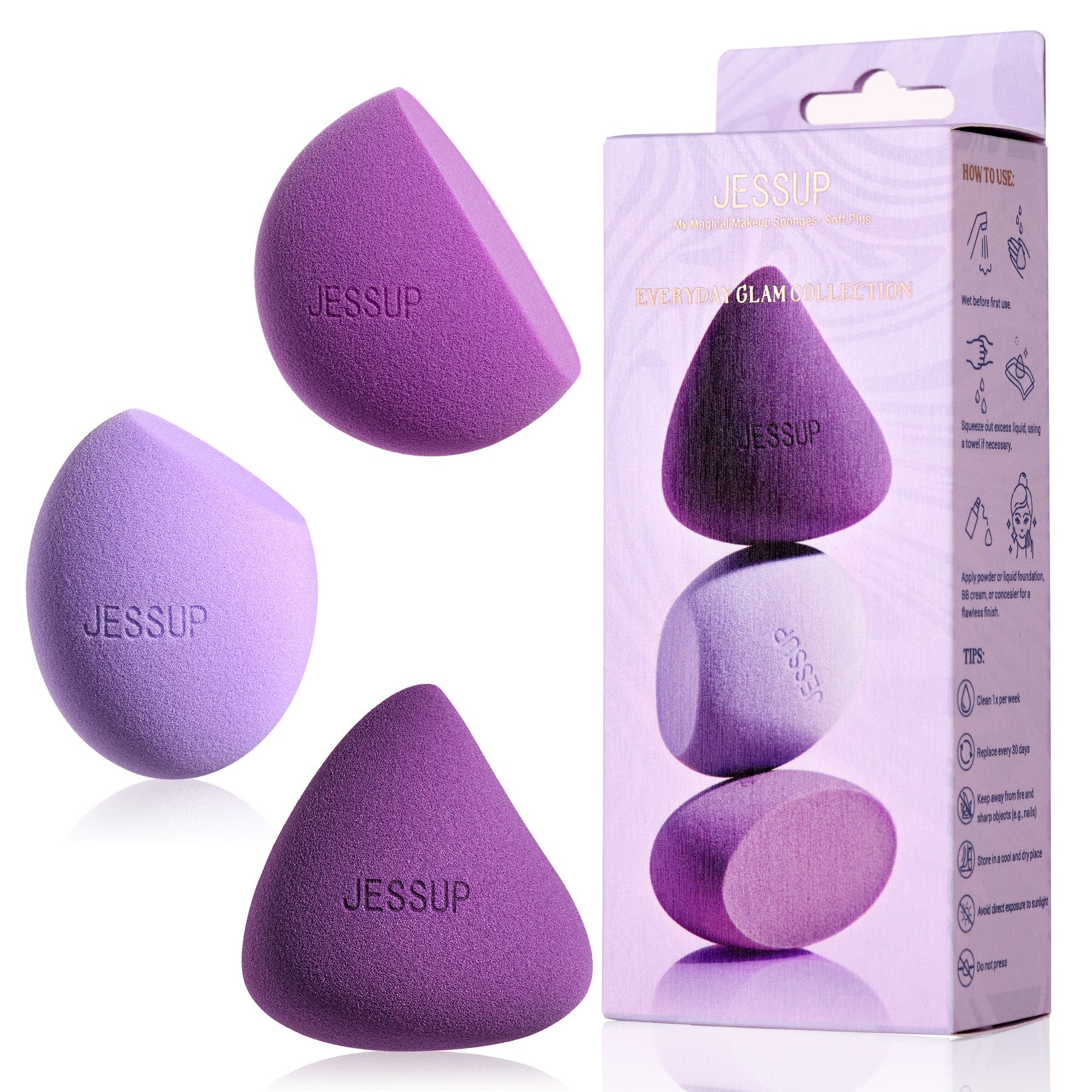 Soft Plus Makeup Sponges Box - Jessup Beauty