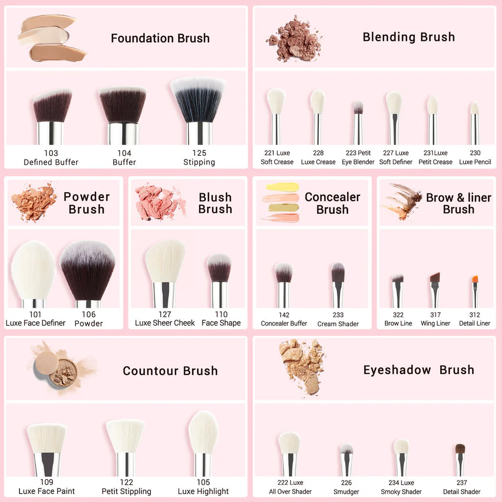 Set 25 Brochas T195 - Jessup Beauty