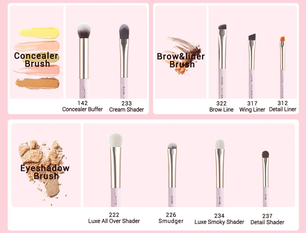 Set 15 Brochas T293 - Jessup Beauty