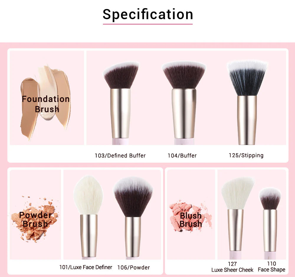 Set 15 Brochas T293 - Jessup Beauty