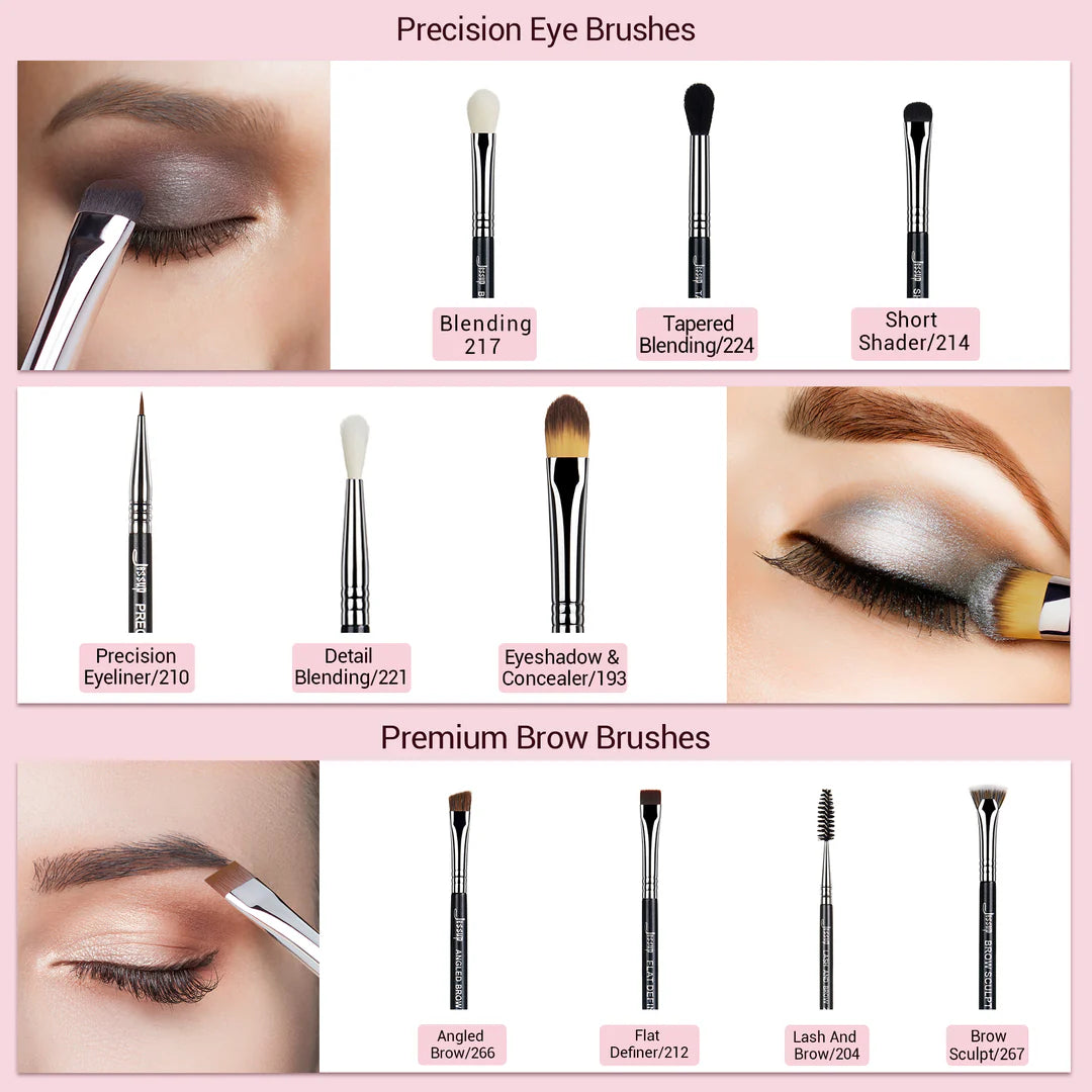 Set 10 Brochas Ojos Profesional T315 - Jessup Beauty