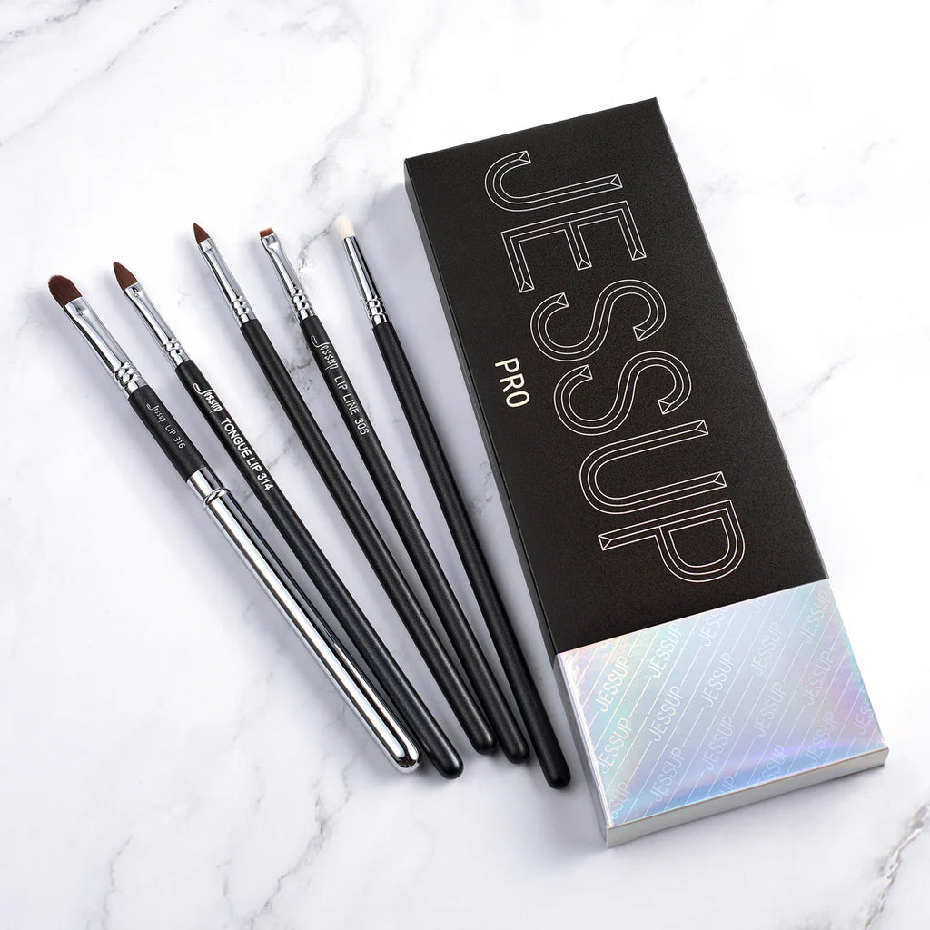 Set 5 Brochas Labios Profesional T325 - Jessup Beauty