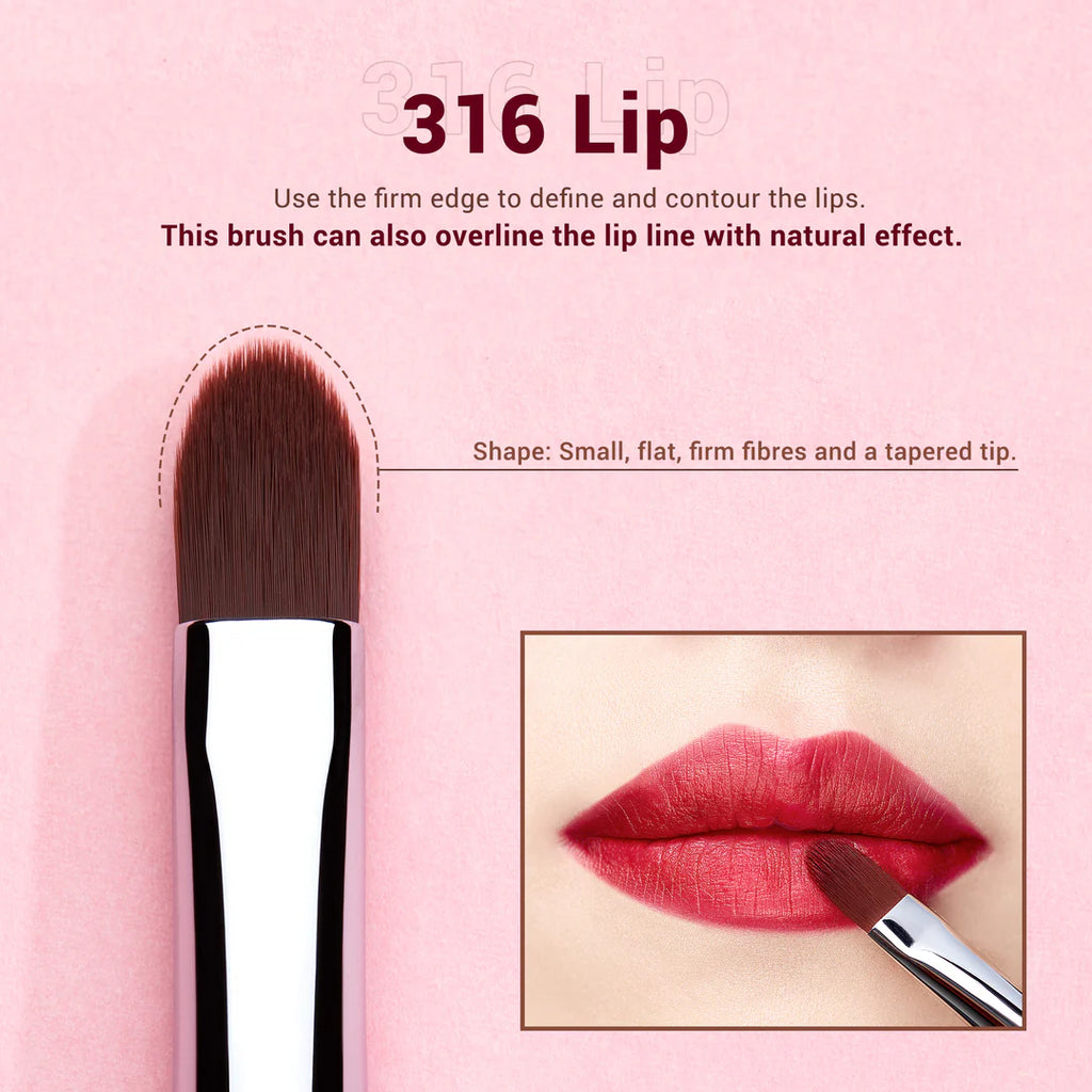 Set 5 Brochas Labios Profesional T325 - Jessup Beauty