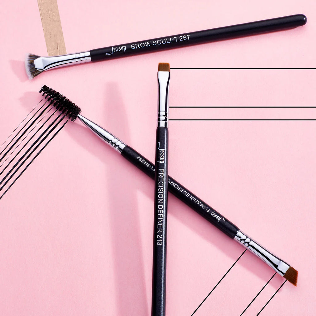 Set 3 Brochas Cejas Profesional T326 - Jessup Beauty