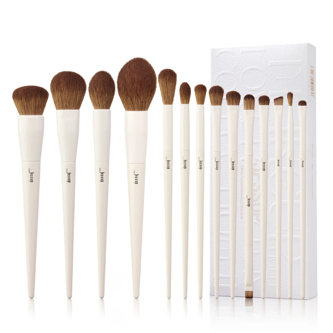 Set 14 Brochas Luxury Light Gray T329 - Jessup Beauty