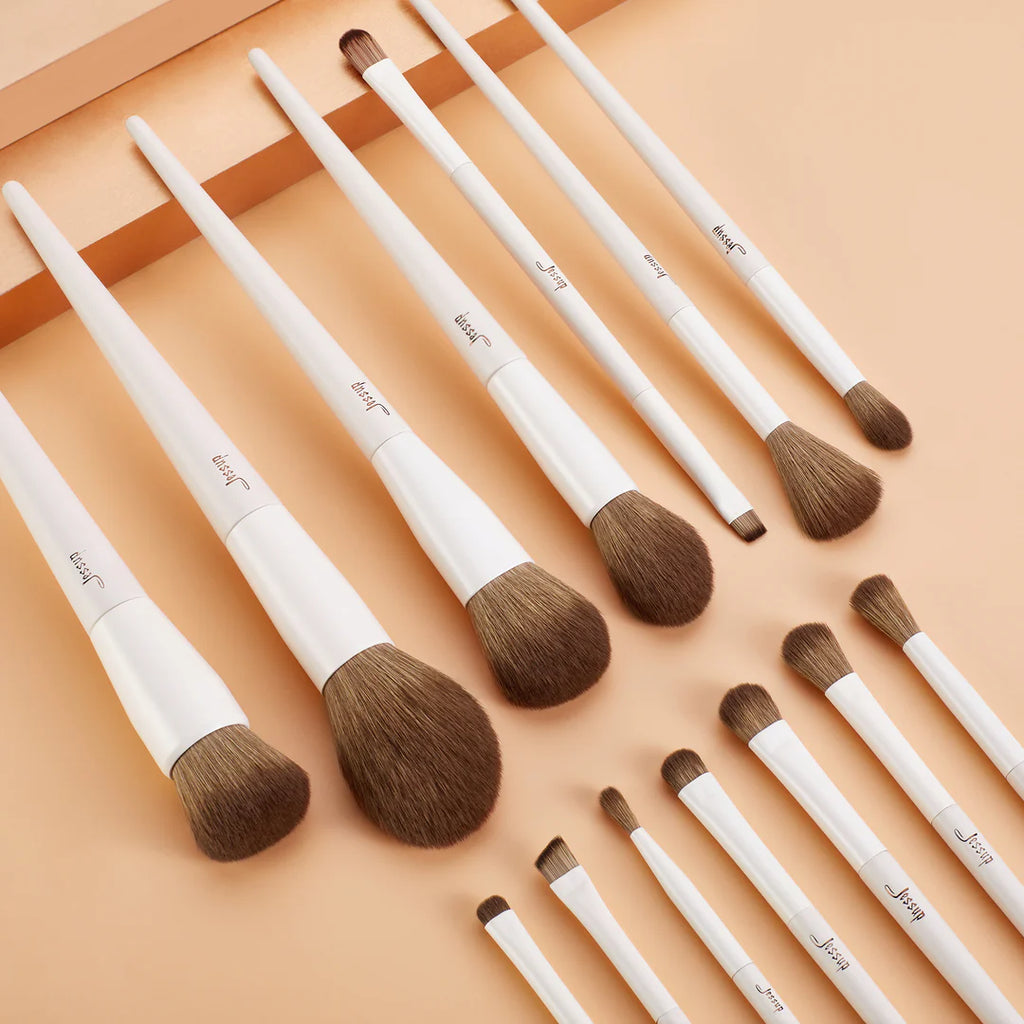 Set 14 Brochas Luxury Light Gray T329 - Jessup Beauty