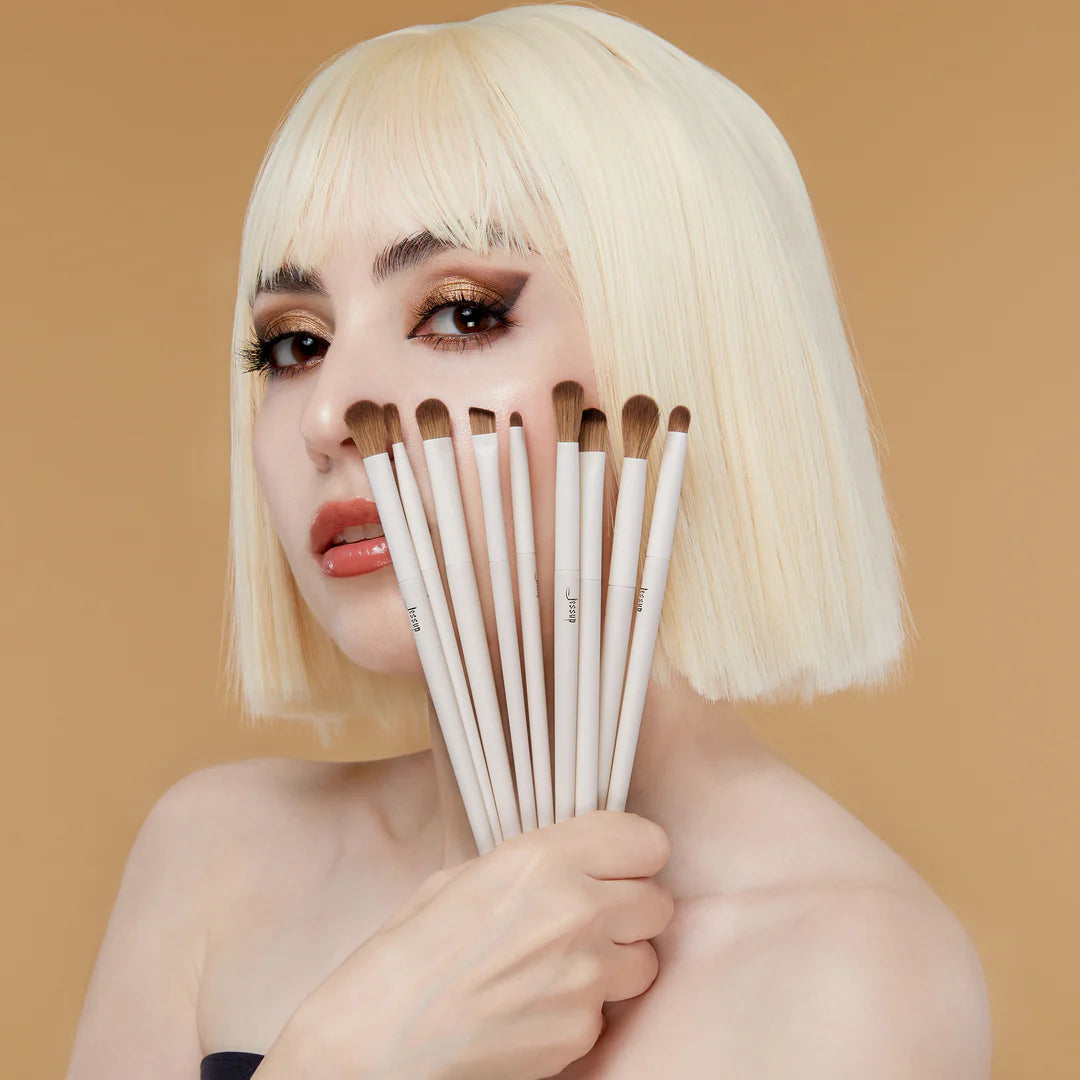 Set 10 Brochas Ojos Luxury Light Gray T330 - Jessup Beauty