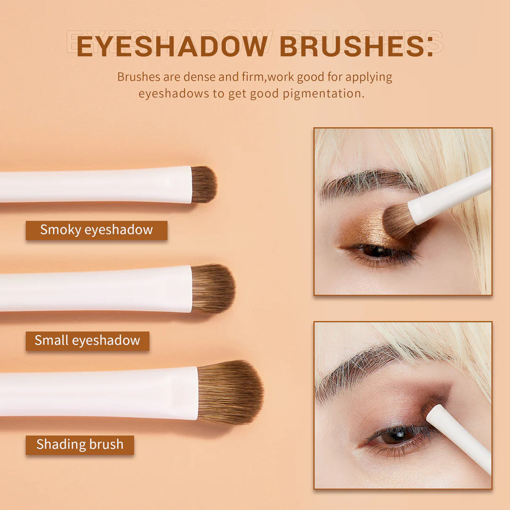 Set 10 Brochas Ojos Luxury Light Gray T330 - Jessup Beauty
