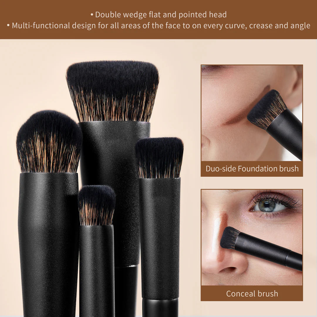 Set 14 Brochas Matte Black T336 - Jessup Beauty