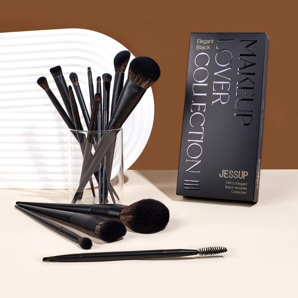 Set 14 Brochas Matte Black T336 - Jessup Beauty