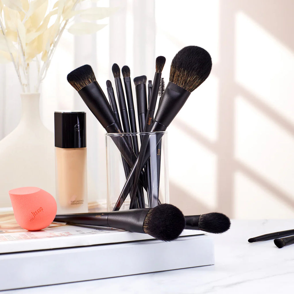 Set 14 Brochas Matte Black T336 - Jessup Beauty