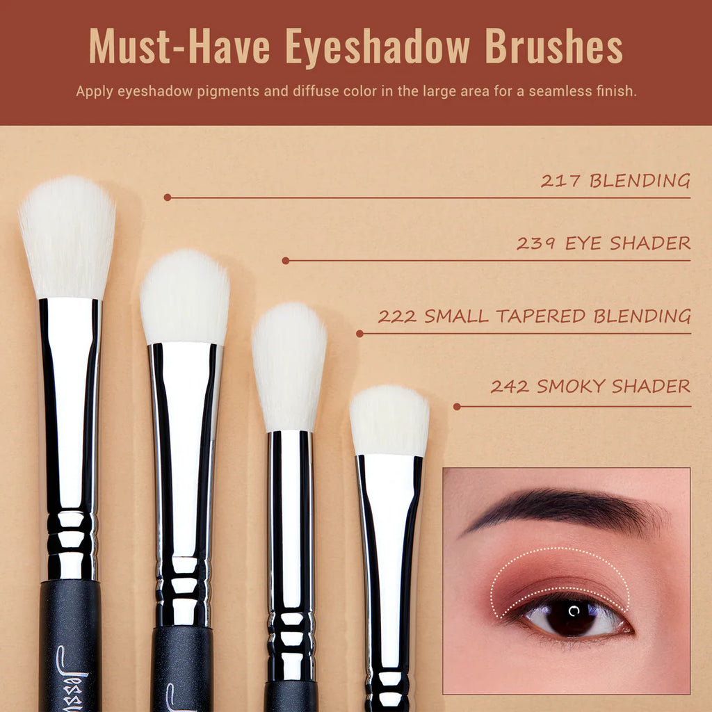 Set 11 Brochas Difuminadoras Profesional T340 - Jessup Beauty