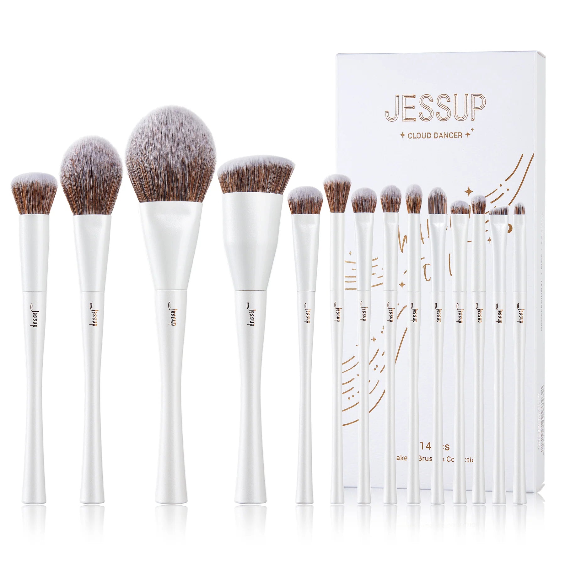 Set 14 Brochas Cloud Dancer T343 - Jessup Beauty