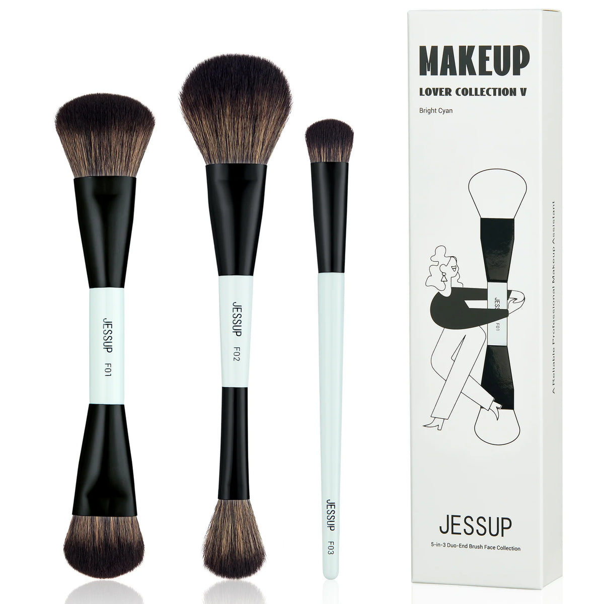 Set 5-3 Brochas Dobles Versatility T503 - Jessup Beauty