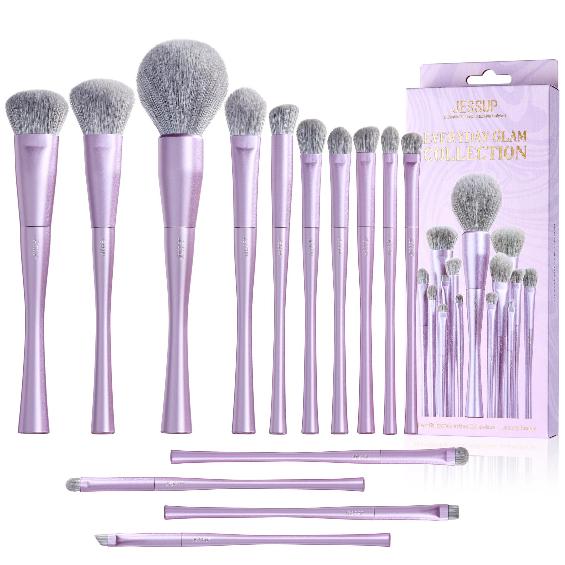 Set 14 Brochas Luxury Purple T512 - Jessup Beauty