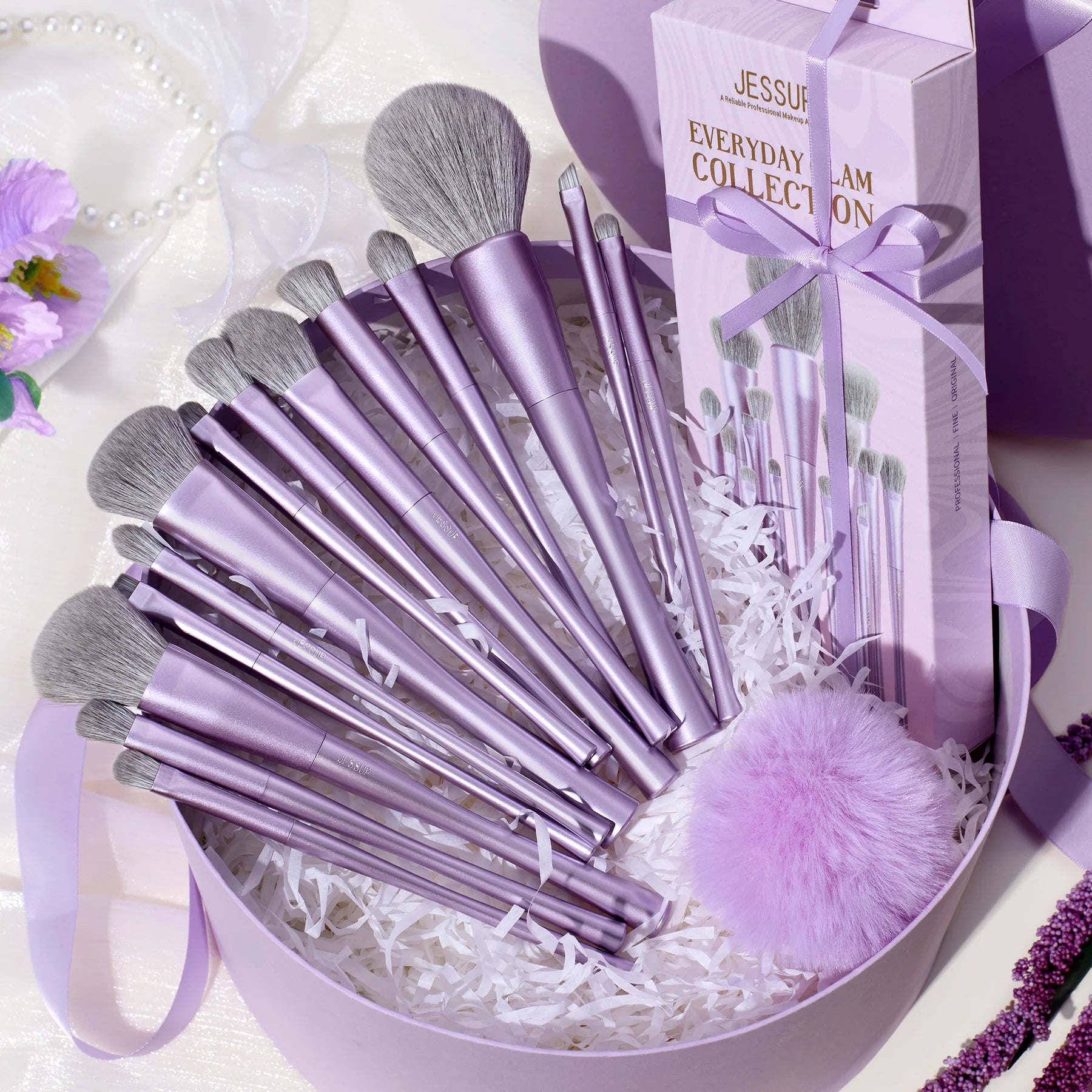 Set 14 Brochas Luxury Purple T512 - Jessup Beauty