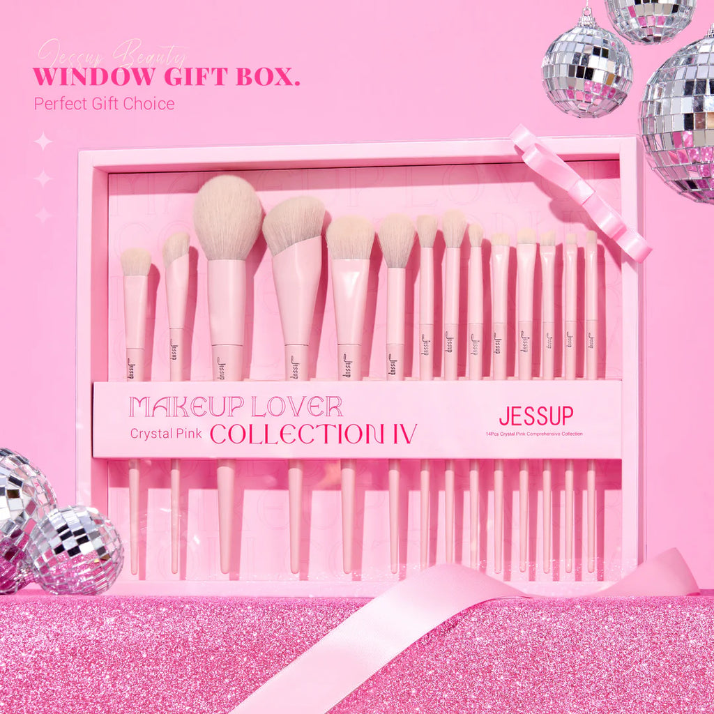 Set 14 Brochas Crystal Pink T495 Gift Set - Jessup Beauty